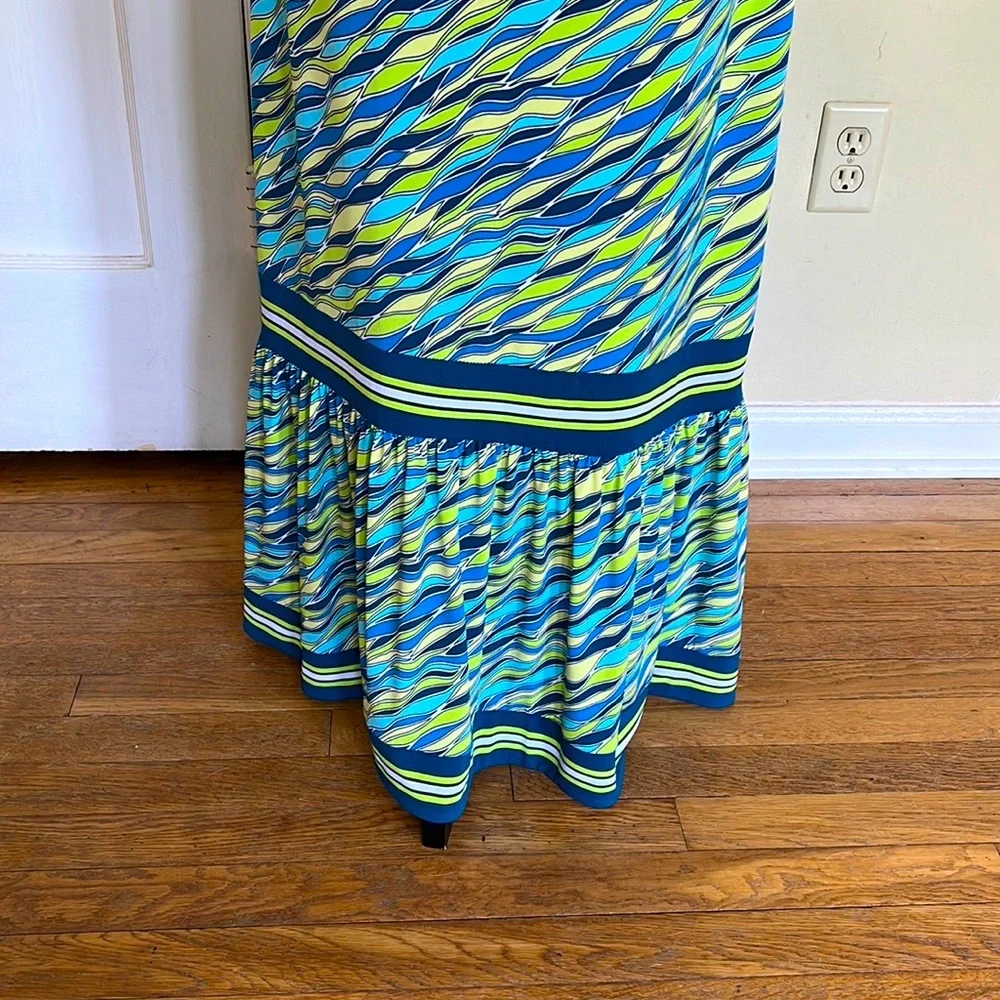Michael Kors Wavy Abstract Maxi Dress